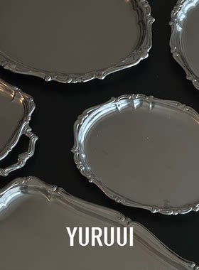 [YURUUI设计师]意大利MOTTA不锈钢巴洛克椭圆盘托盘置物盘餐盘
