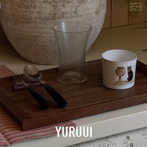 [YURUUI设计师]韩国Studio Kiwi白橡木胡桃木刻度托盘餐盘