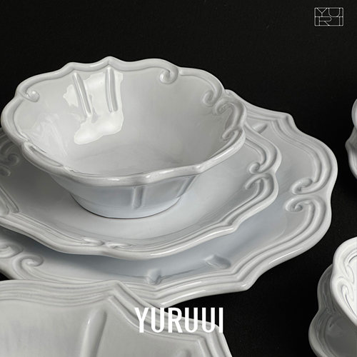[YURUUI设计师]意大利VBC CASA 复古黑陶 巴洛克酸奶碗沙拉盘餐具