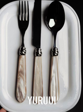 [YURUUI设计师]法国CAPDECO DIANA羊角色流光手柄亚克力刀叉