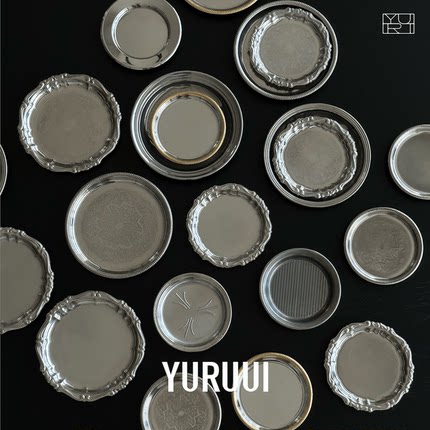 [YURUUI设计师]意大利MOTTA家用不锈钢小托盘杯垫首饰托盘摆件