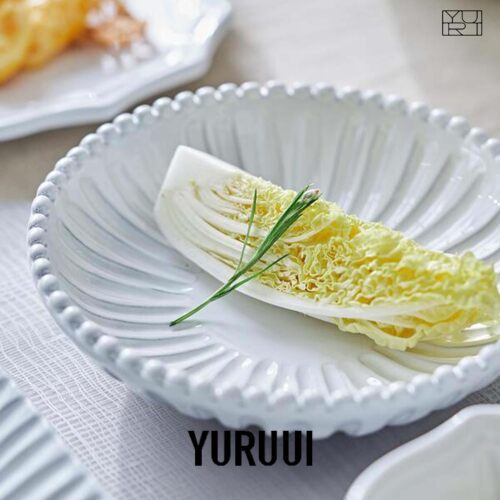 [YURUUI设计师]意大利VBC CASA黑陶条纹珠珠带脚扁碗