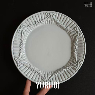 [YURUUI设计师]意大利VBC CASA黑陶蝴蝶结沙拉盘水果盘面包盘餐盘