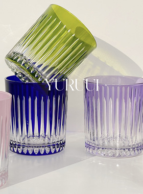 [YURUUI设计师]波兰Julia Crystal纯手工切割研磨水晶威士忌酒杯