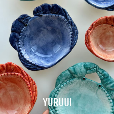 [YURUUI设计师]意大利VBC彩色陶瓷螃蟹系列餐具