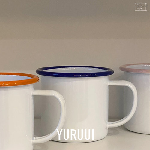 [YURUUI设计师]Crow Canyon搪瓷 泼墨图案 复古设计搪瓷杯星空