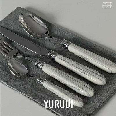 [YURUUI设计师]法国CAPDECO DIANA大理石色手柄不锈钢西餐刀叉