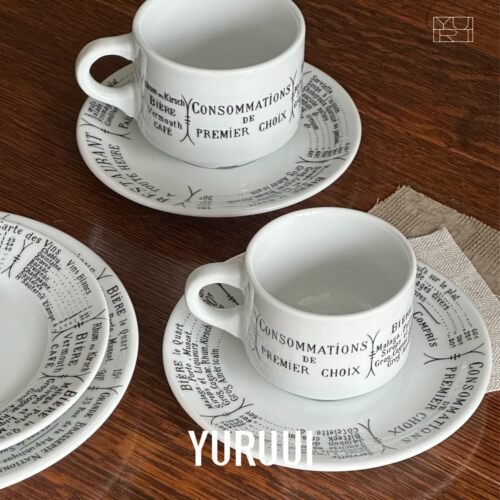 [YURUUI设计师]法国Pillivuyt瓷器巴黎铁塔系列杯碟盘