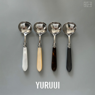 [YURUUI设计师]法国Capdeco DIANA流光亚克力不锈钢拉面勺汤面勺