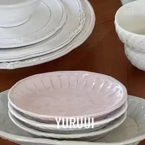 韩国青瓷金鱼盘家用餐具