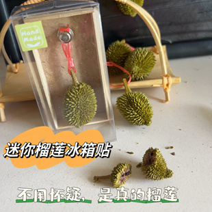 饰微缩 泰国迷你晒干真水果榴莲冰箱贴美食玩磁吸旅游伴手礼纪念装