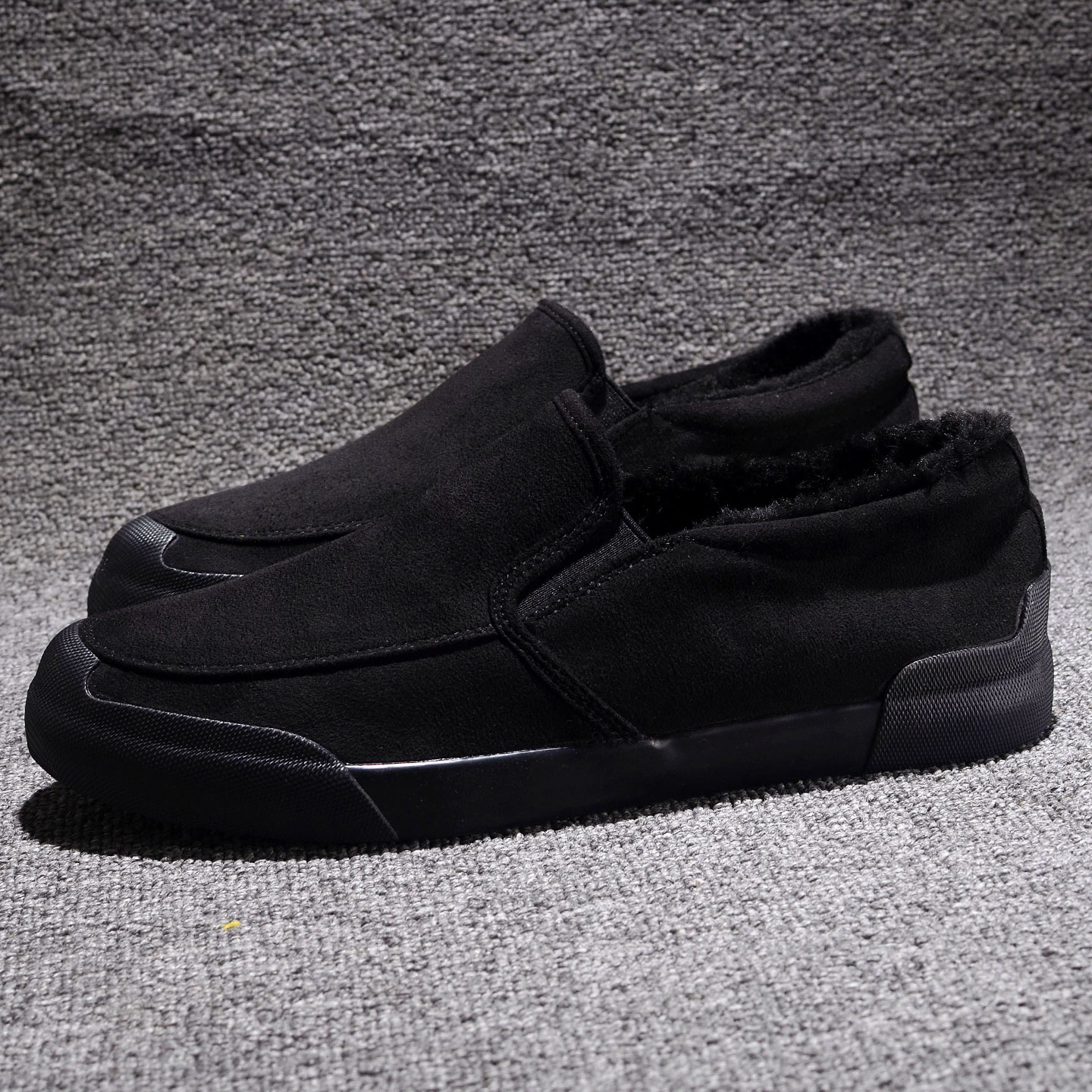 一脚蹬男鞋加绒保暖棉鞋大码布鞋