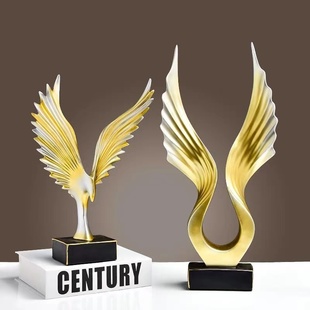 宏赫家居大鹏展翅美式手工高档树脂装饰摆件