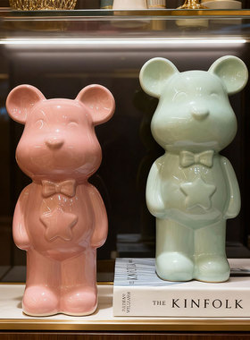 宏赫网红暴力熊酒柜电视柜卧室玄关柜摆件家居装饰品摆件客厅摆件