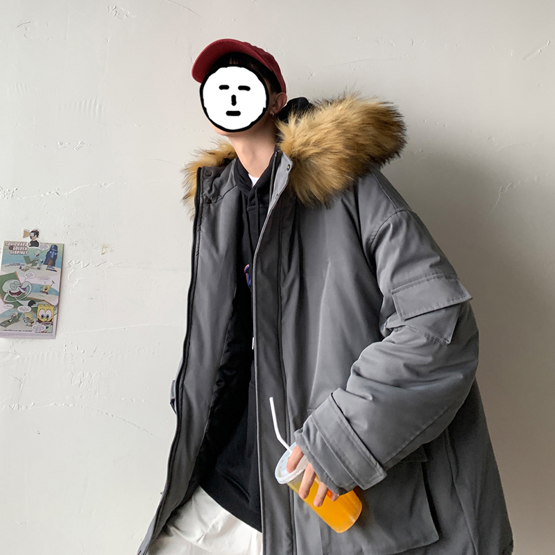 Polyester winter large cotton jacket for men