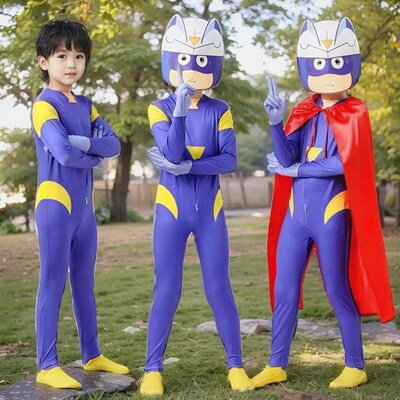 开心衣服联盟服装小心花心伽罗服装儿童演出服装伽超人cos表演服