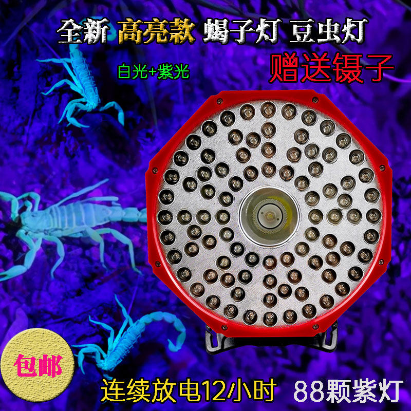 宝利莱照蝎子专用灯 新款锂电池充电 头戴式超亮强光紫光灯蝎子灯