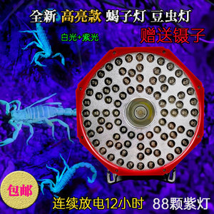 宝利莱蝎子头灯锂电池充电紫光灯