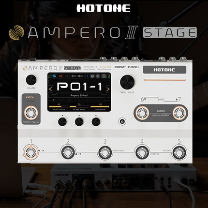 Hotone电吉他贝斯IR数字综合效果器蓝牙触屏录音直播Ampero stage