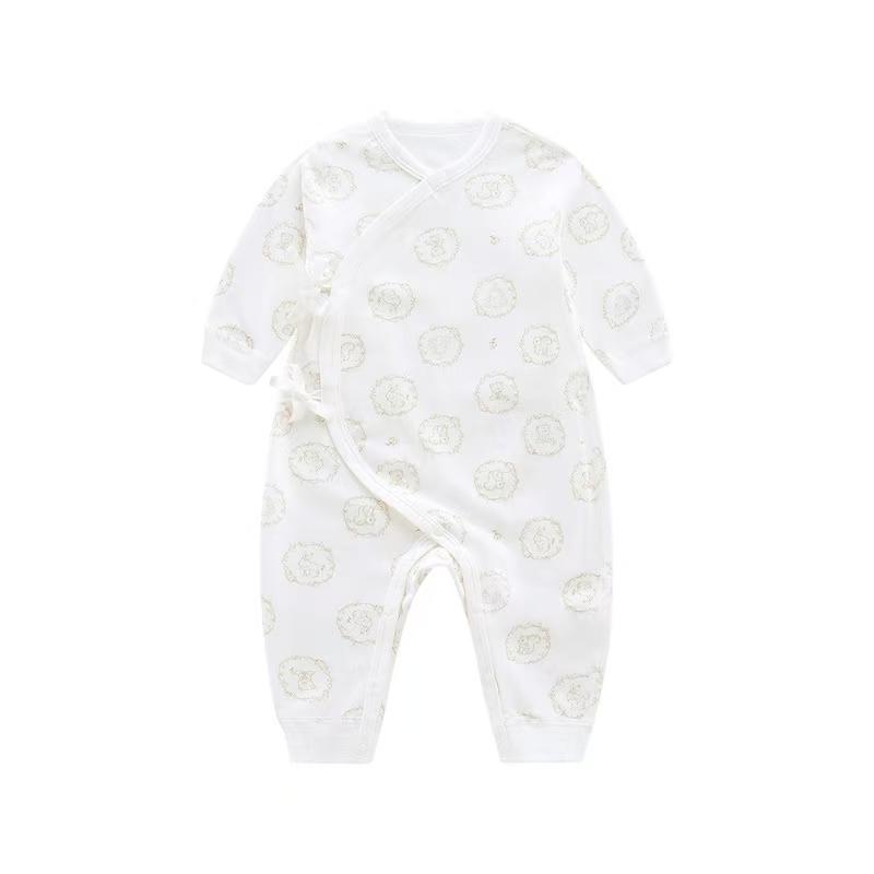 商场同款拉比婴儿连体衣25春款长绒棉新生儿绑带哈衣纯棉贴身内衣