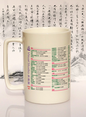 程序员礼物周边Visual Studio快捷键水杯子骨瓷码农IT男编程神器