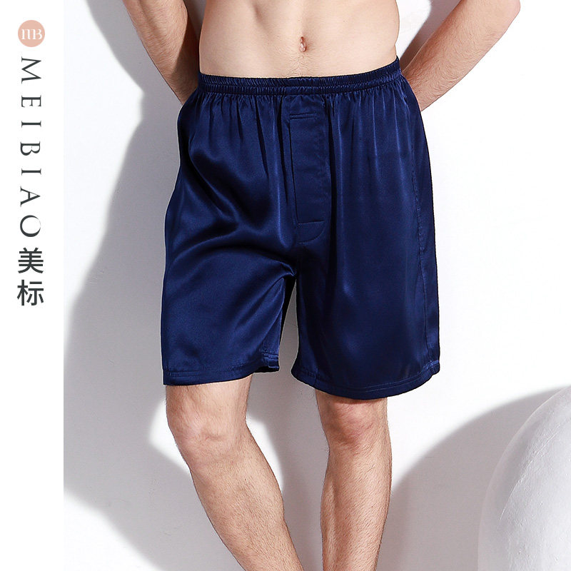 美标100%桑蚕丝男士短裤凉感真丝沙滩裤夏季平角裤丝绸可外穿睡裤,女士内衣/男士内衣/家居服,睡裤/家居裤,淘宝优惠券,粉丝福利购,淘宝优惠卷