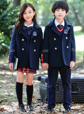 贵族外套班服英伦风呢子大衣校服