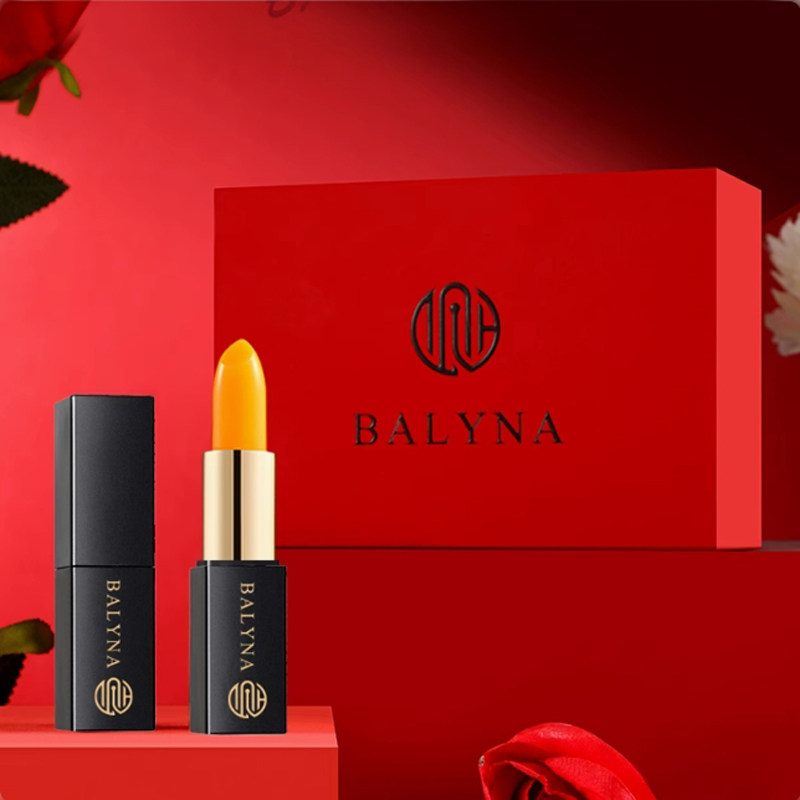 贝玲娜温变口红持久留色防水不易掉色不易粘杯保湿滋润女变色唇膏