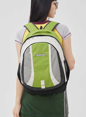 resetter拼色双肩包15寸电脑包多功能旅行背包轻便原创大容量书包