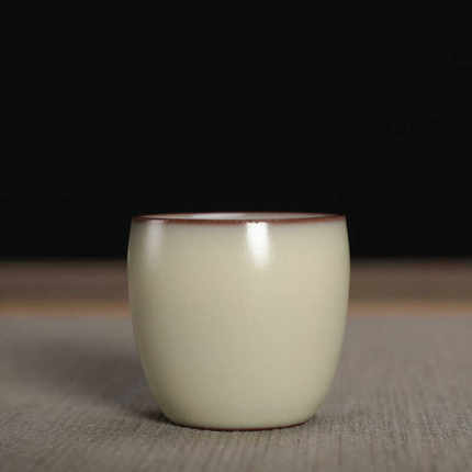 哥窑青瓷猪油冻手工茶杯不开片陶瓷叶金炼中式小号主人杯功夫茶具