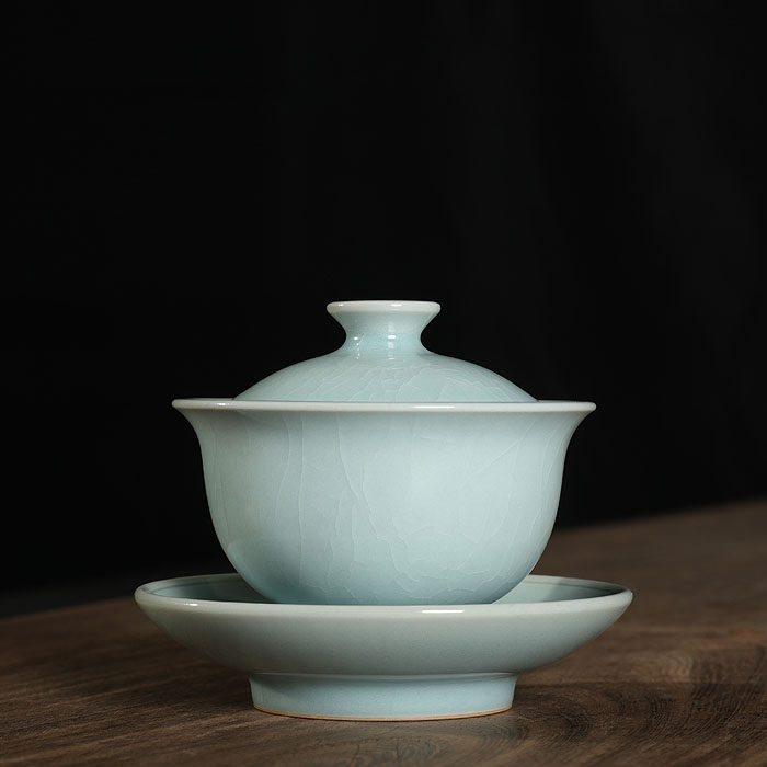 官窑陶瓷开片可养把玩收藏品茗杯