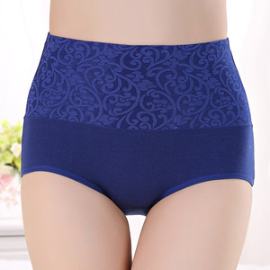 高腰纯棉内裤 女士暖宫纯棉面料裆大码胖MM收腹提臀舒适三角裤
