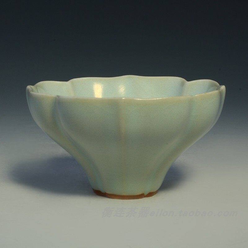 台湾衡连早期老款汝窑开片品茗杯茶具纯手工陶瓷主人杯单杯