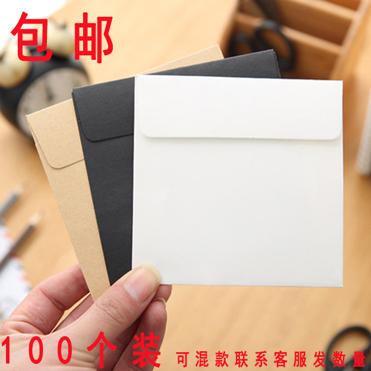 【100个装】牛皮纸米色朴素10*10