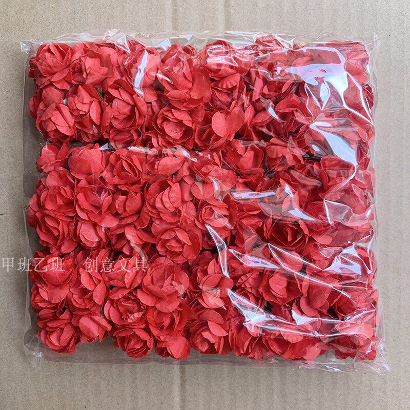 杜鹃花纸花仿真花diy喜糖盒贺卡贴花配件礼盒卡片拍摄道具装饰花