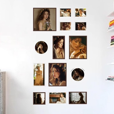 走廊照片墙挂墙创意免费照片玄关