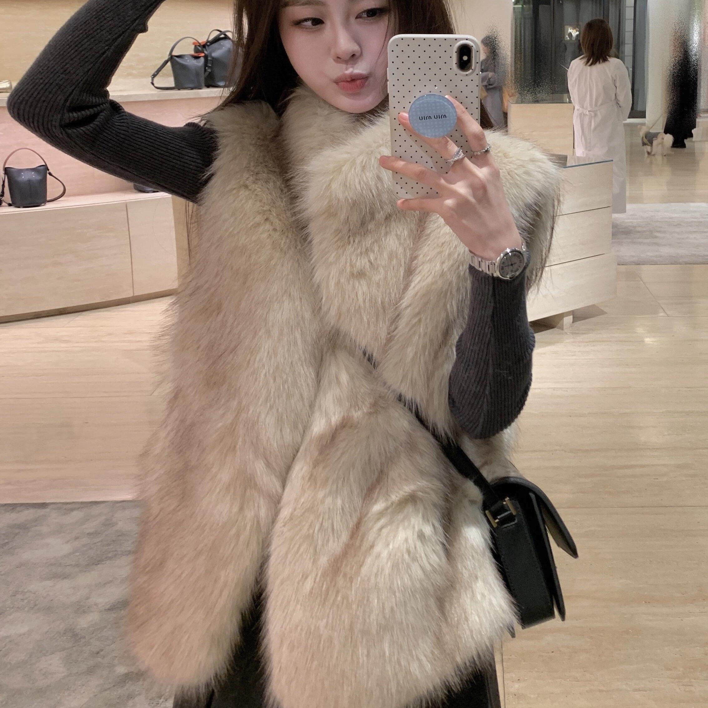 2025新款皮草加厚中长款马甲毛毛马夹外套秋冬叠穿外搭上衣女装,个性定制/设计服务/DIY,棉服工装,淘宝优惠券,粉丝福利购,淘宝优惠卷