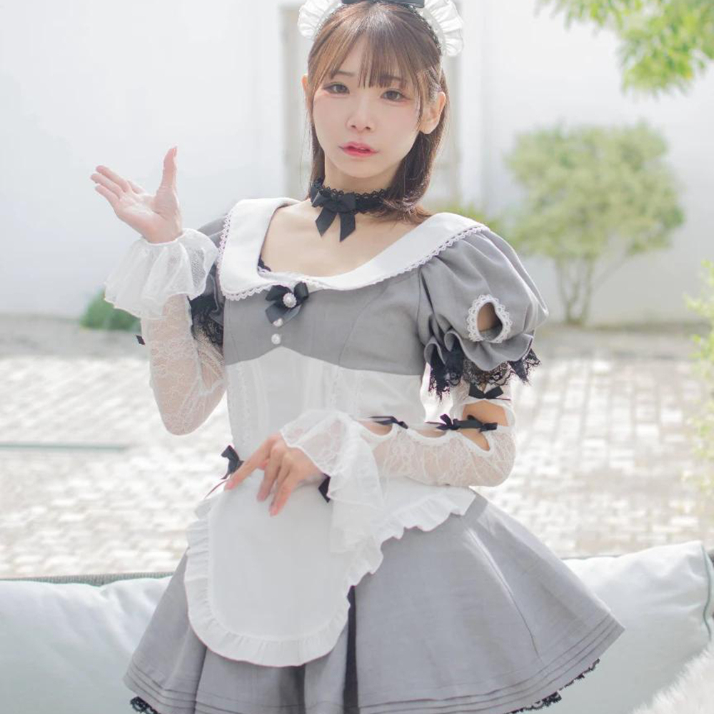 日系lolita女仆式连衣裙套装