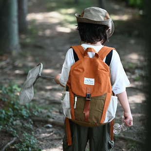 幼儿园儿童书包超轻便撞色小学生研学双肩包韩系男女童出游登山包