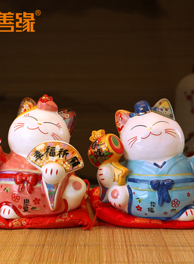 速发 招财猫摆件创意饰婚礼物送闺蜜情侣钱庆装结品储婚罐