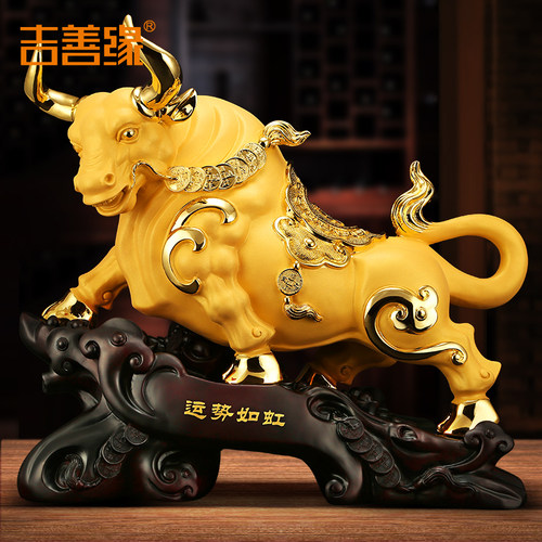 吉善缘运势如虹客厅开业华尔街牛