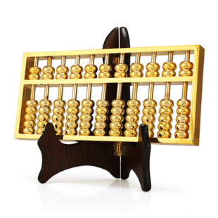 吉善缘 铜算盘摆件 大号招财挂件金算盘日进斗金家居工艺礼品07