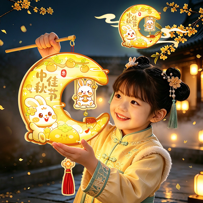 中秋灯笼儿童手提手工diy花灯图片