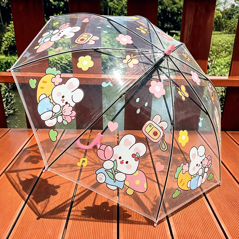 透明雨伞儿童宝宝幼儿园小学生上学专用伞小朋友女童女孩男轻便款
