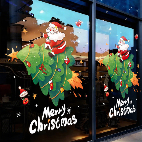 圣诞节装饰氛围场景布置静电贴纸