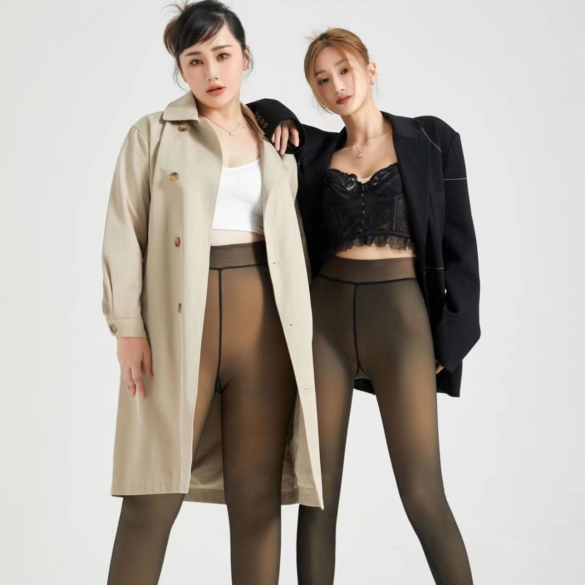 芬娜保暖加厚新品活动黑丝水光袜