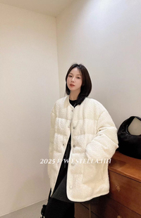 深圳南油2025新款90白鹅绒羊绒羊毛羽绒服女小个子加厚外套上衣