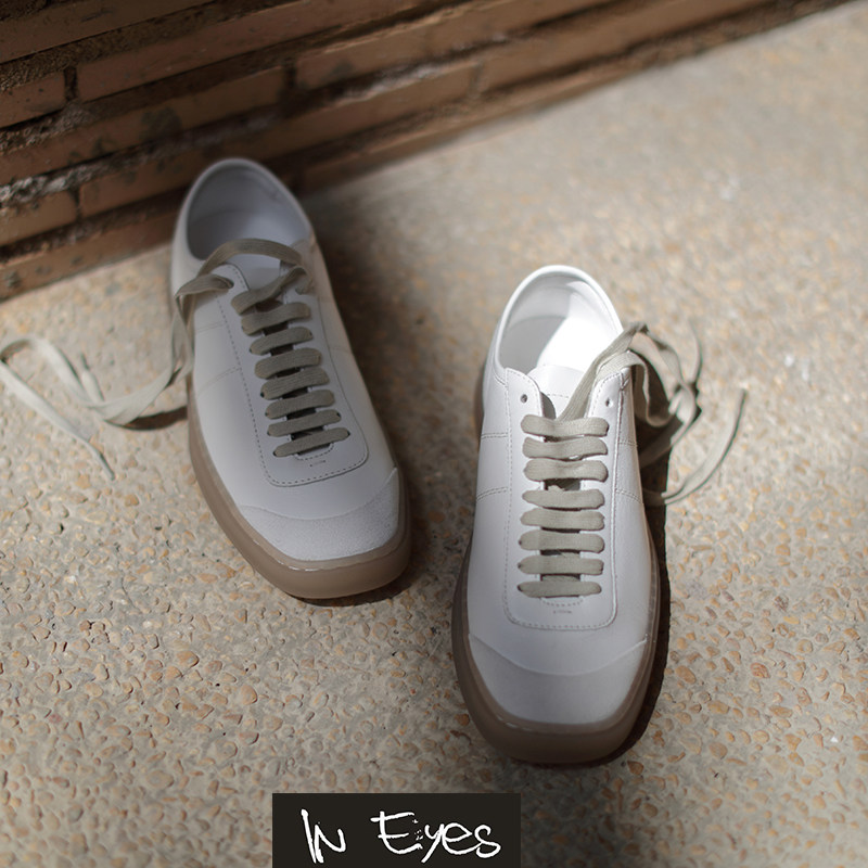 In Eyes 进口牛皮方头德训鞋运动板鞋小白鞋平底女鞋,女鞋,德训鞋,淘宝优惠券,粉丝福利购,淘宝优惠卷