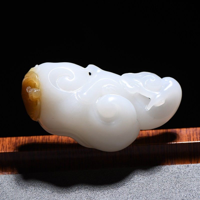 缘鼎玉器 天然和田玉吊坠新疆糖白玉福如意玉佩玉石挂件带证书,珠宝/钻石/翡翠,颈饰,淘宝优惠券,粉丝福利购,淘宝优惠卷