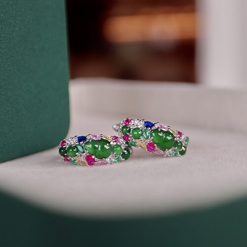 天然翡翠葫芦耳包S925纯